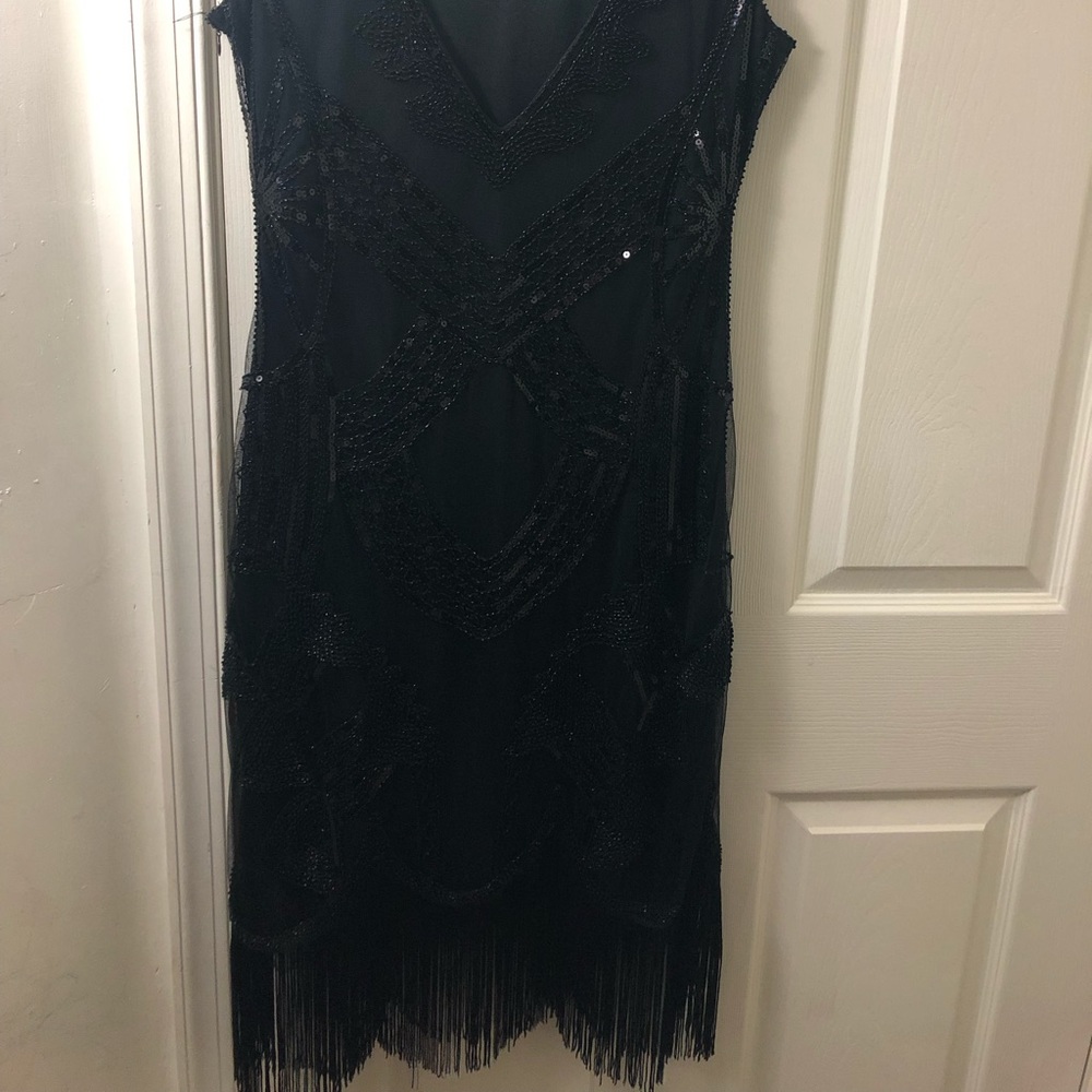 Black dress with accessories